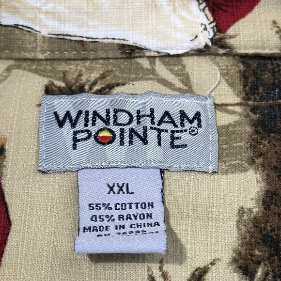 Vintage Windham Pointe Mens Santa Claus Christmas Golf Button Up Shirt Size XXL - Picture 4 of 5